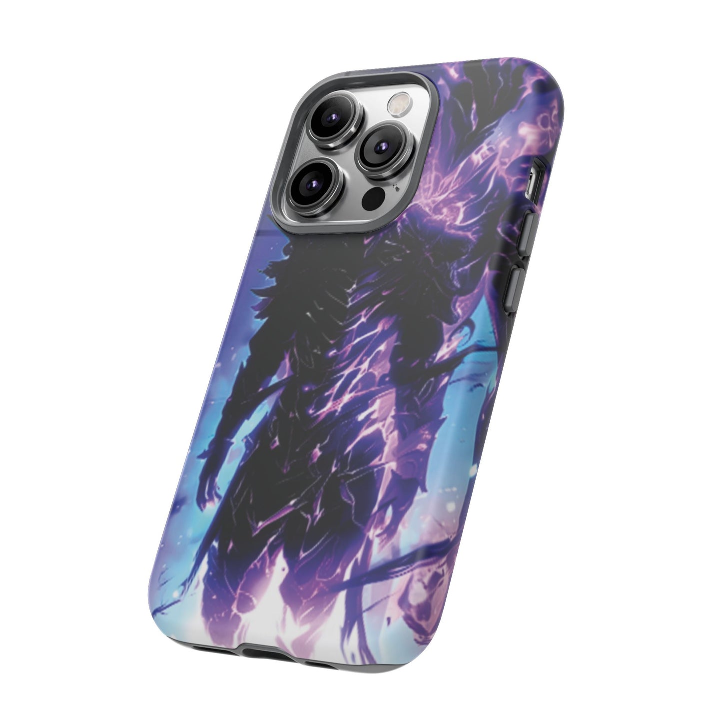 Tough Cases: Dark Fantasy Phone Case with Electric Warrior Design