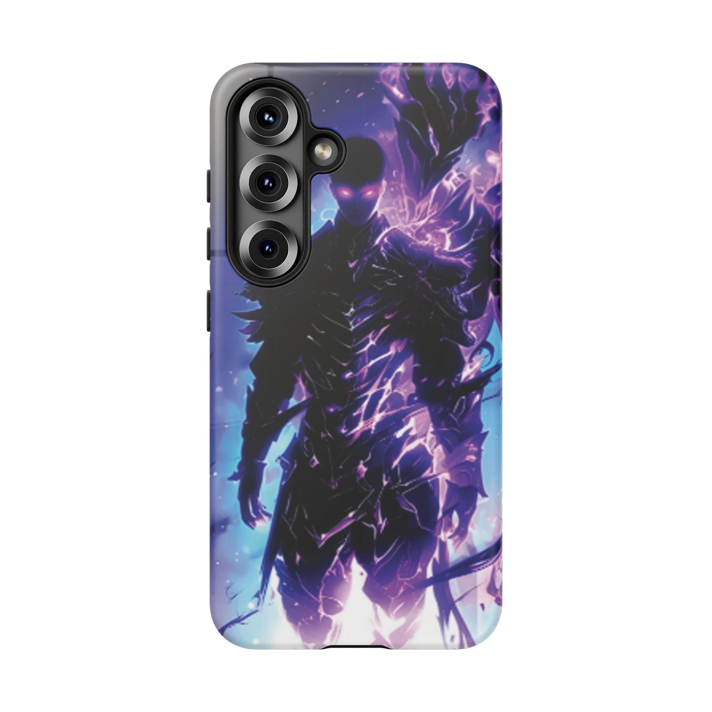 Tough Cases: Dark Fantasy Phone Case with Electric Warrior Design