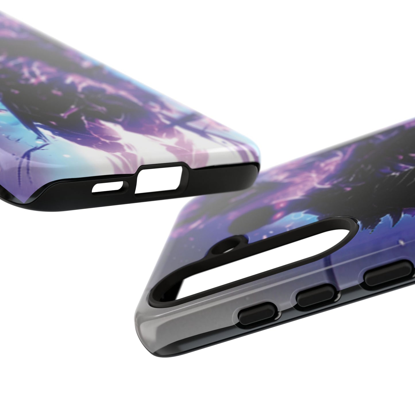 Tough Cases: Dark Fantasy Phone Case with Electric Warrior Design
