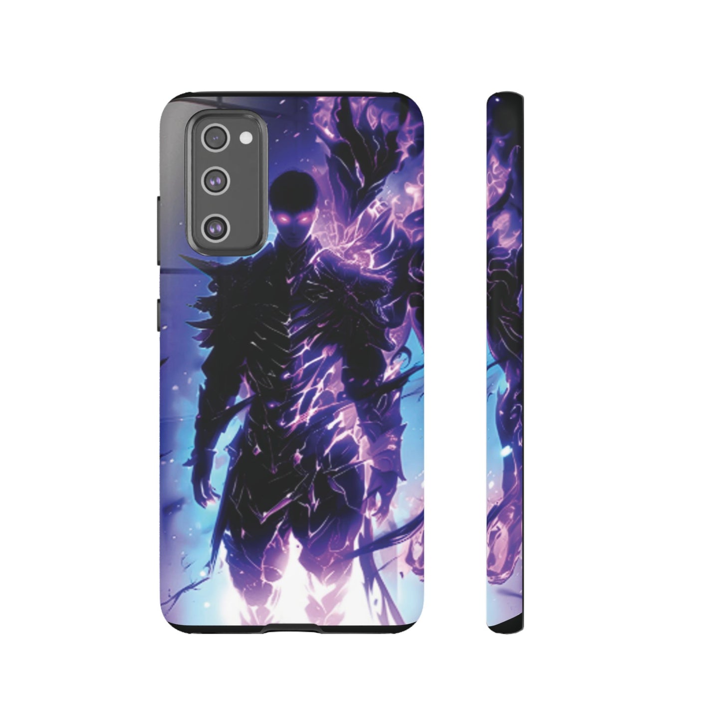 Tough Cases: Dark Fantasy Phone Case with Electric Warrior Design