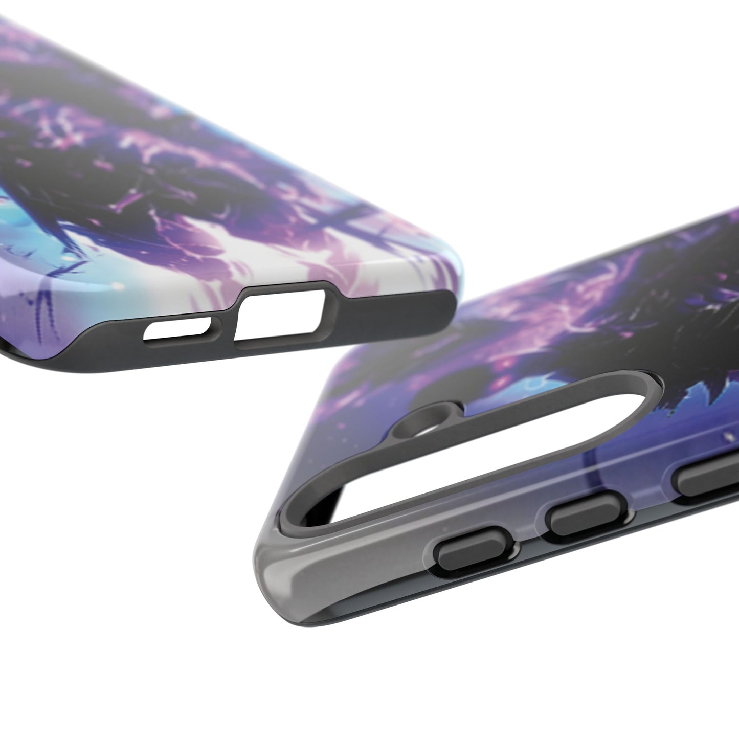 Tough Cases: Dark Fantasy Phone Case with Electric Warrior Design