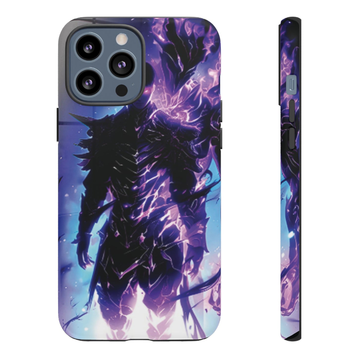 Tough Cases: Dark Fantasy Phone Case with Electric Warrior Design