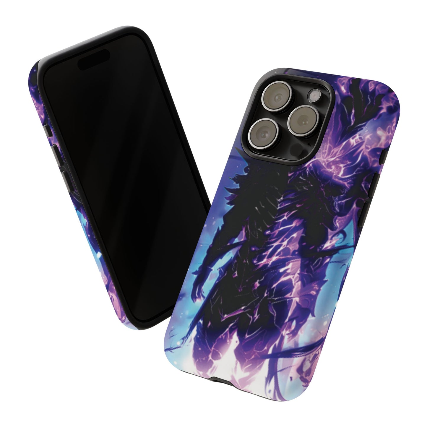Tough Cases: Dark Fantasy Phone Case with Electric Warrior Design