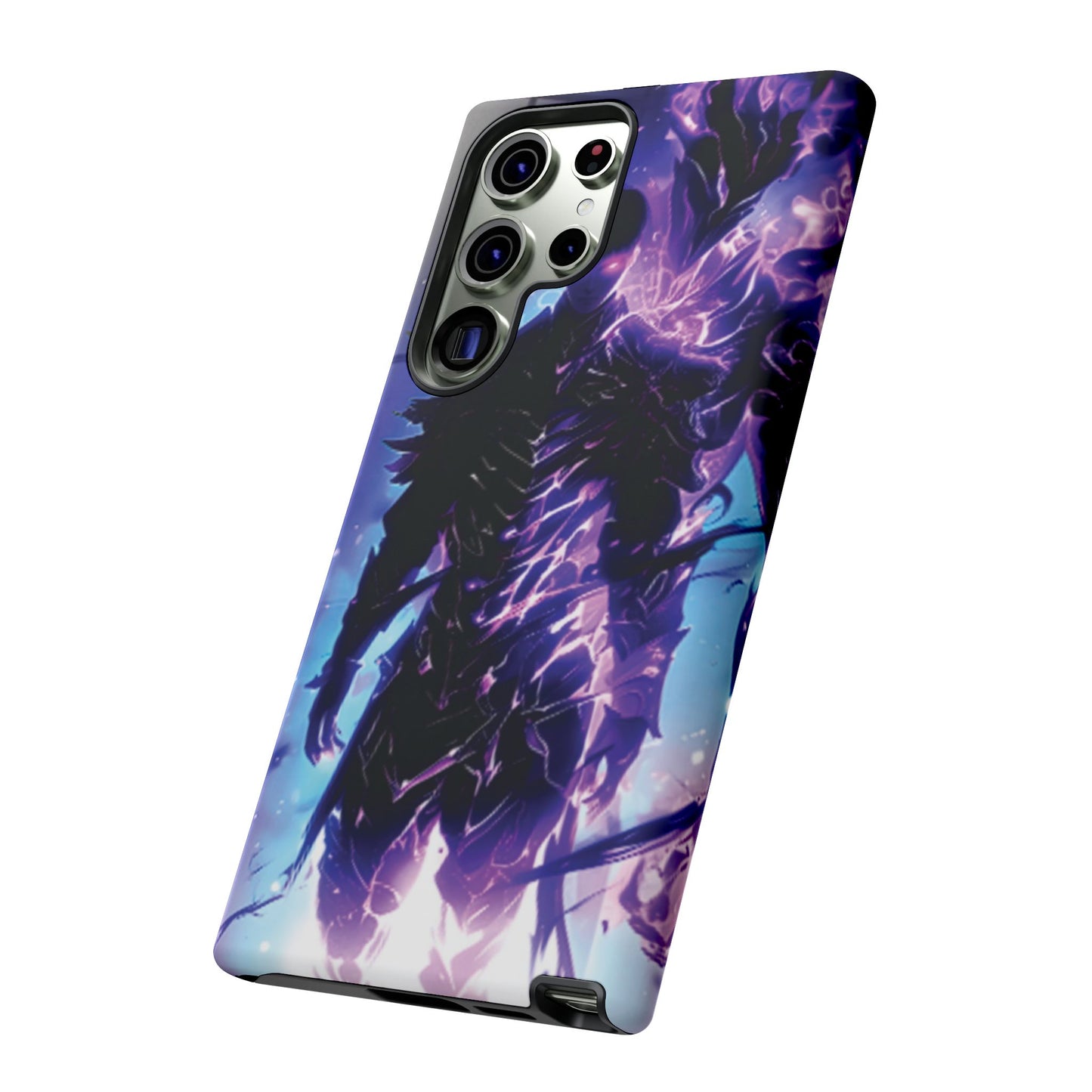Tough Cases: Dark Fantasy Phone Case with Electric Warrior Design