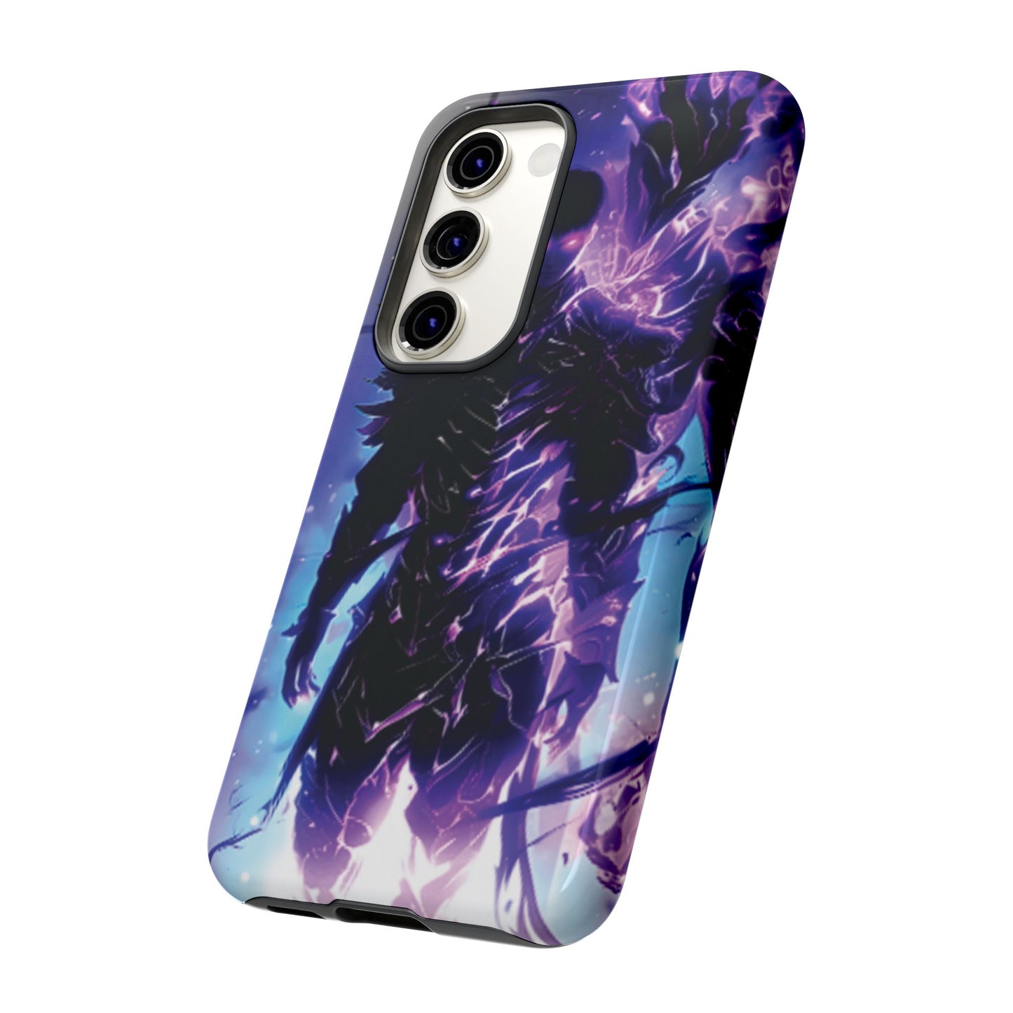 Tough Cases: Dark Fantasy Phone Case with Electric Warrior Design