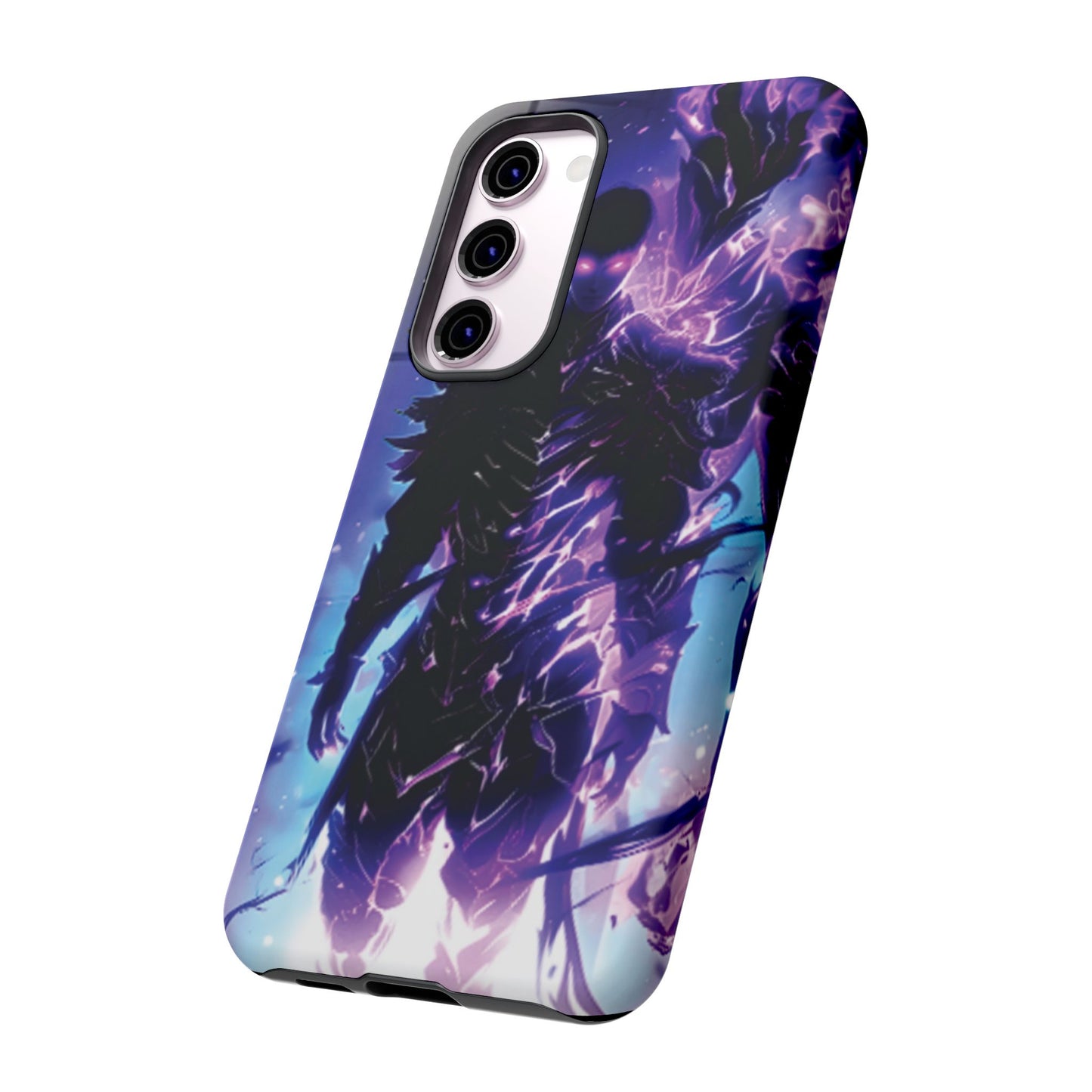 Tough Cases: Dark Fantasy Phone Case with Electric Warrior Design