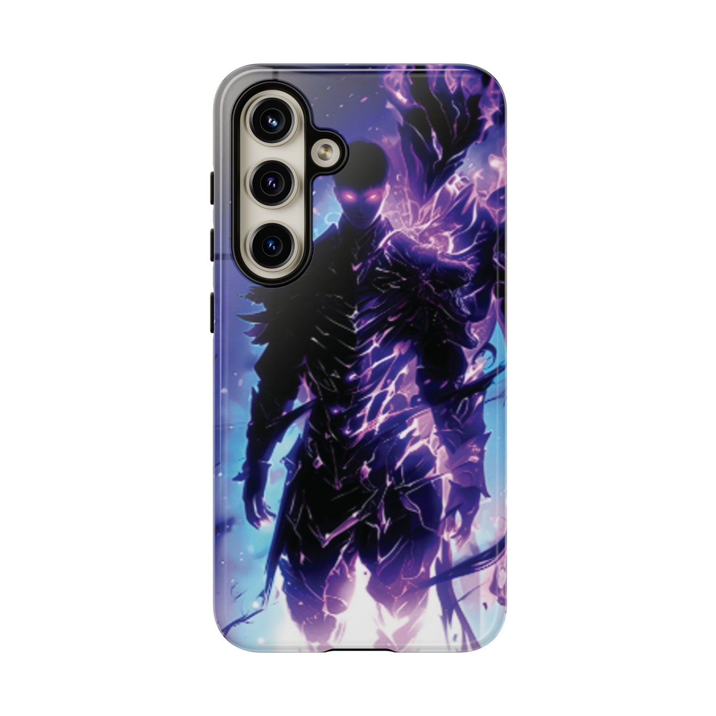Tough Cases: Dark Fantasy Phone Case with Electric Warrior Design