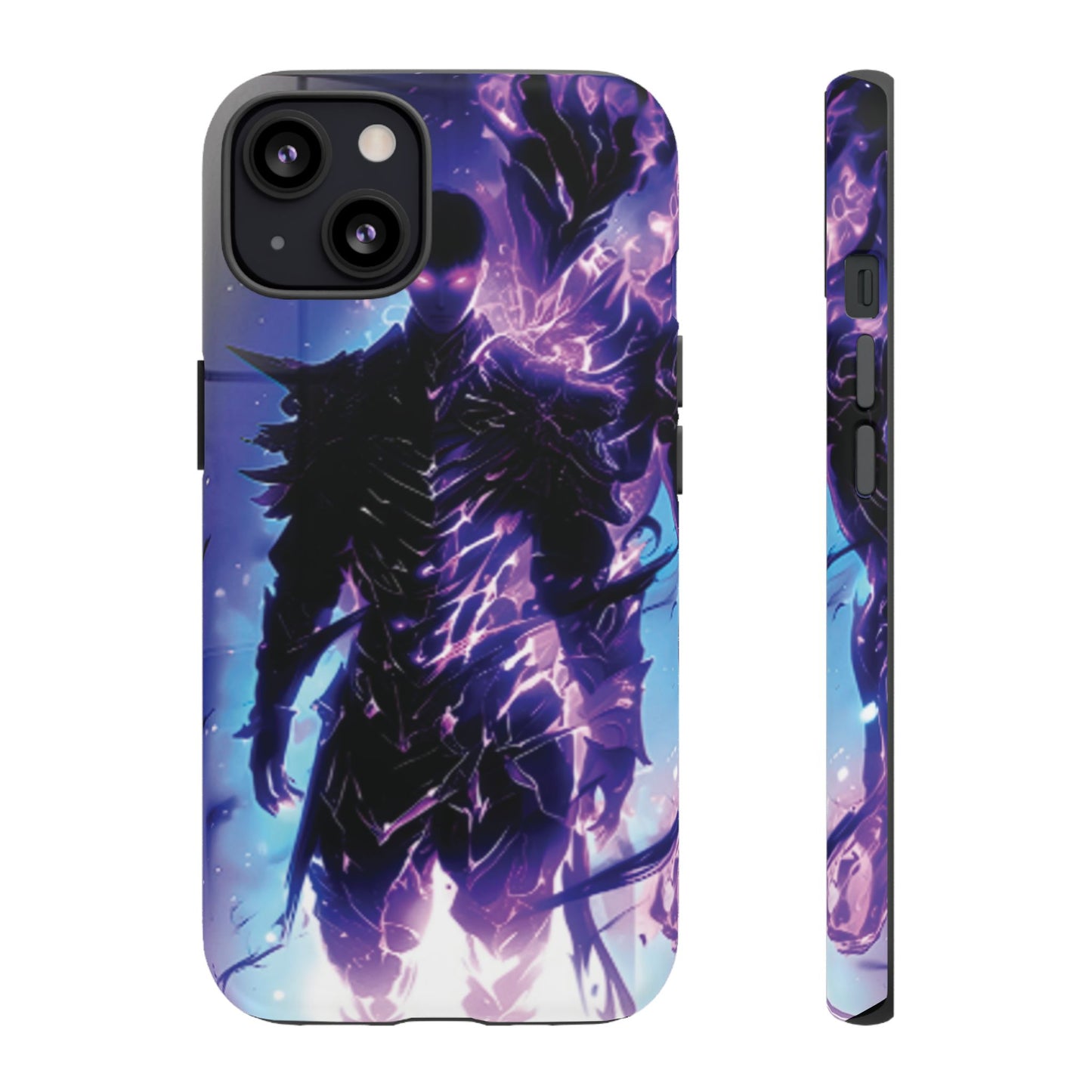 Tough Cases: Dark Fantasy Phone Case with Electric Warrior Design