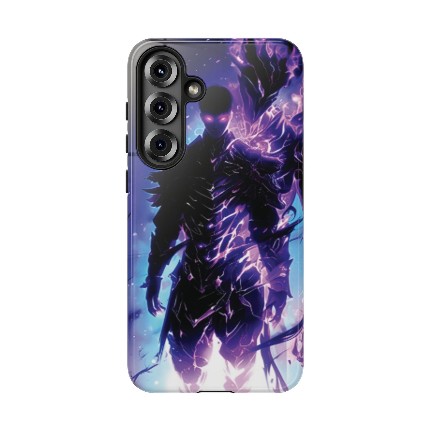 Tough Cases: Dark Fantasy Phone Case with Electric Warrior Design