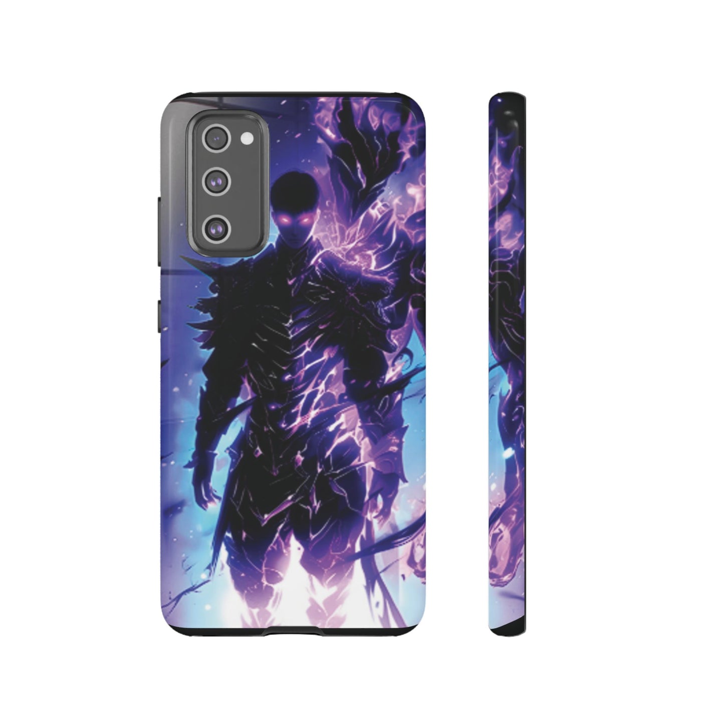 Tough Cases: Dark Fantasy Phone Case with Electric Warrior Design