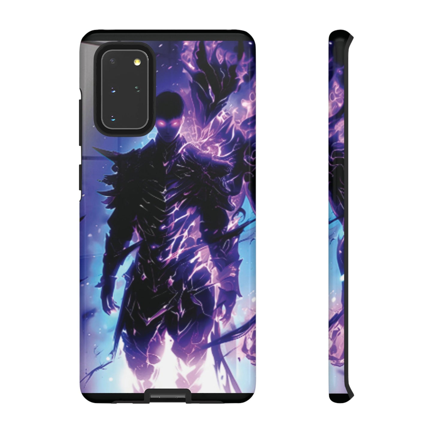 Tough Cases: Dark Fantasy Phone Case with Electric Warrior Design