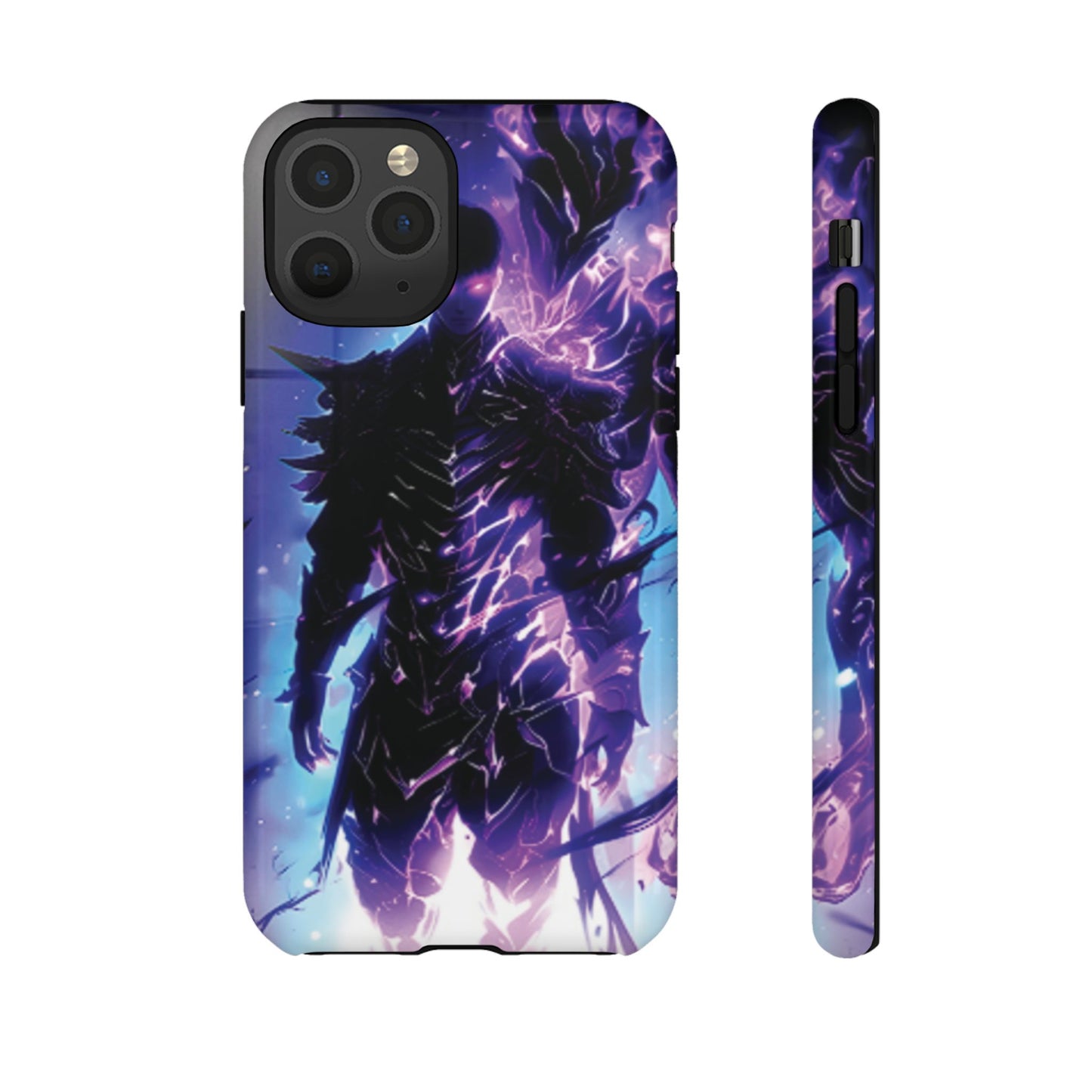 Tough Cases: Dark Fantasy Phone Case with Electric Warrior Design