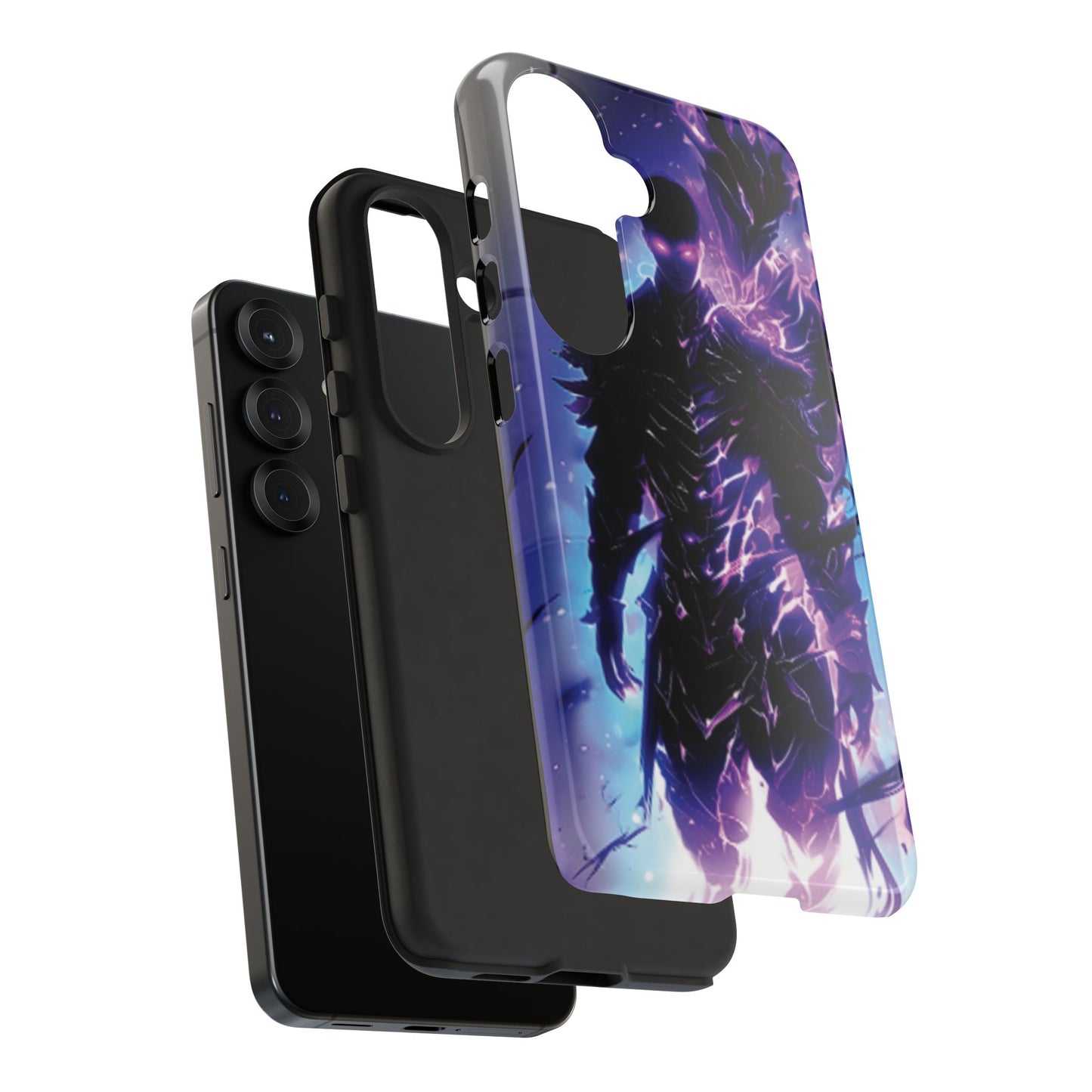 Tough Cases: Dark Fantasy Phone Case with Electric Warrior Design
