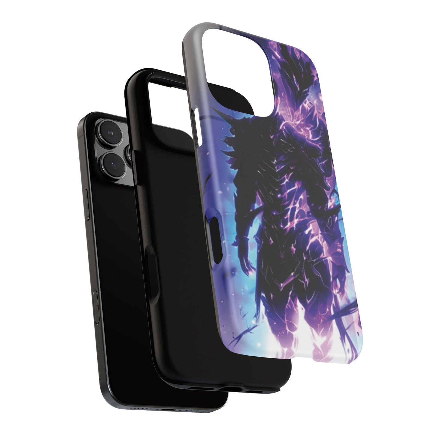 Tough Cases: Dark Fantasy Phone Case with Electric Warrior Design