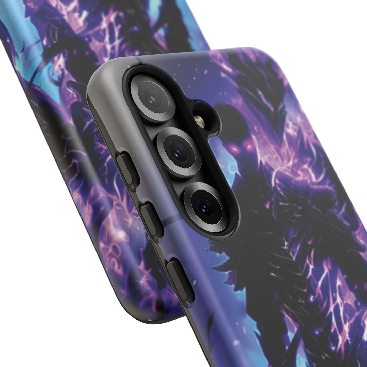 Tough Cases: Dark Fantasy Phone Case with Electric Warrior Design