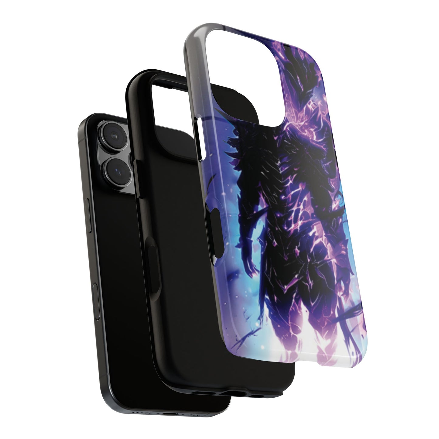 Tough Cases: Dark Fantasy Phone Case with Electric Warrior Design