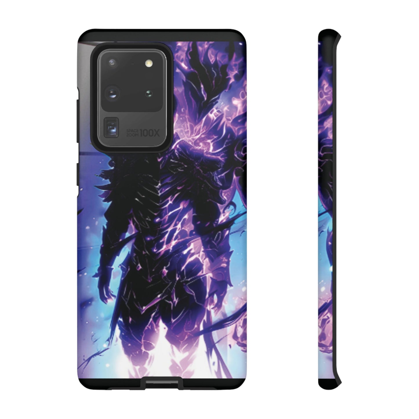 Tough Cases: Dark Fantasy Phone Case with Electric Warrior Design
