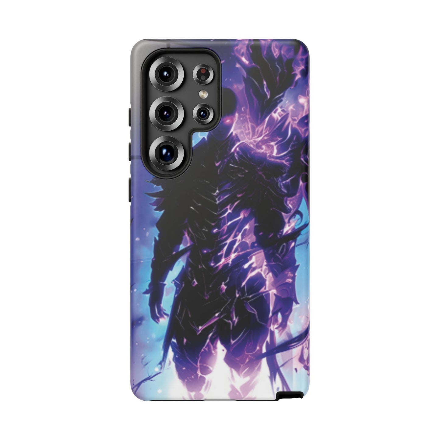 Tough Cases: Dark Fantasy Phone Case with Electric Warrior Design