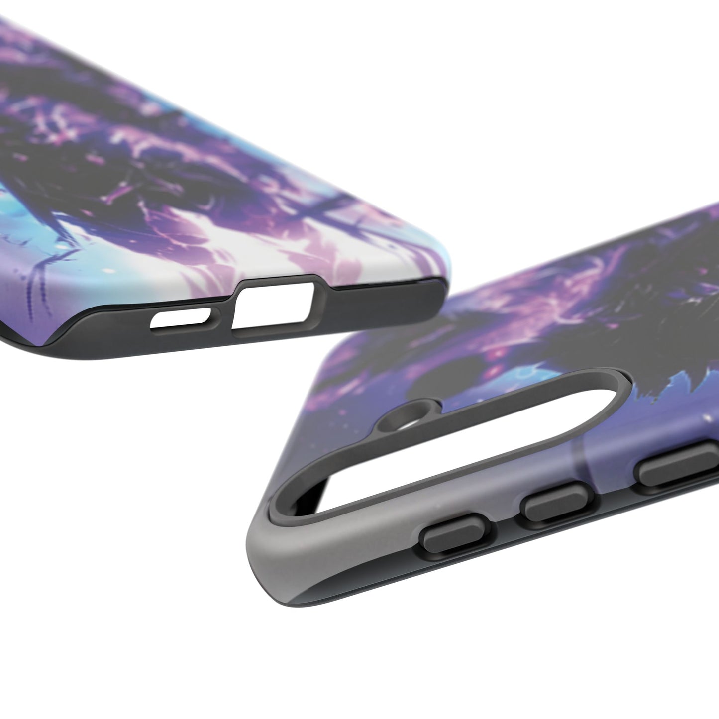 Tough Cases: Dark Fantasy Phone Case with Electric Warrior Design