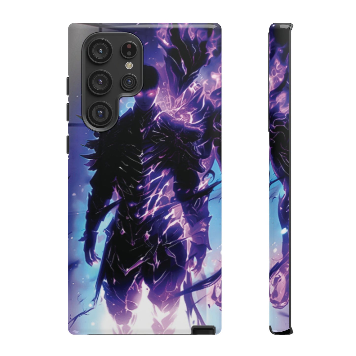 Tough Cases: Dark Fantasy Phone Case with Electric Warrior Design