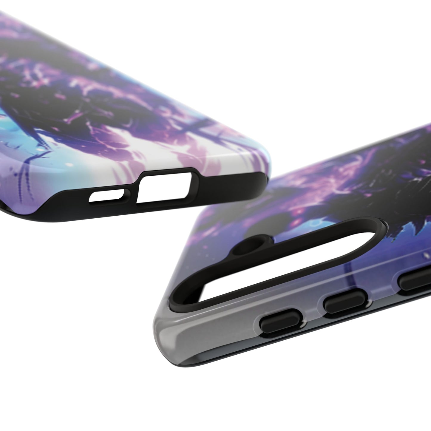 Tough Cases: Dark Fantasy Phone Case with Electric Warrior Design
