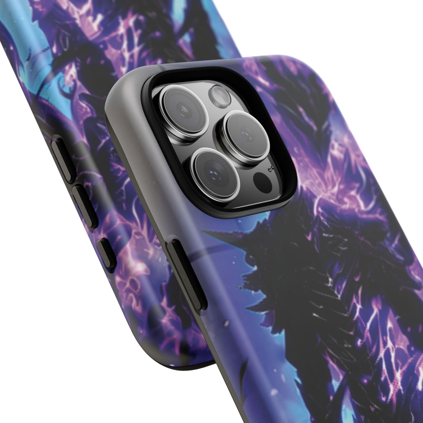 Tough Cases: Dark Fantasy Phone Case with Electric Warrior Design
