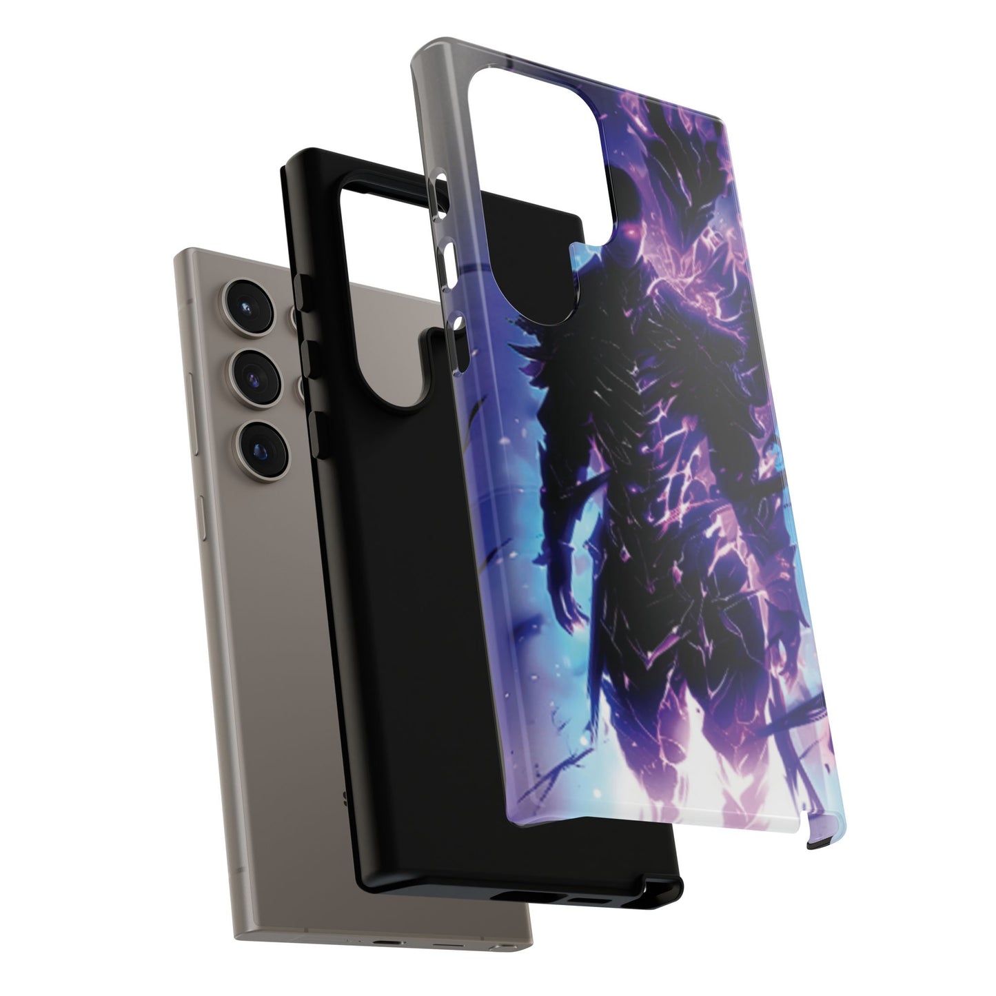 Tough Cases: Dark Fantasy Phone Case with Electric Warrior Design