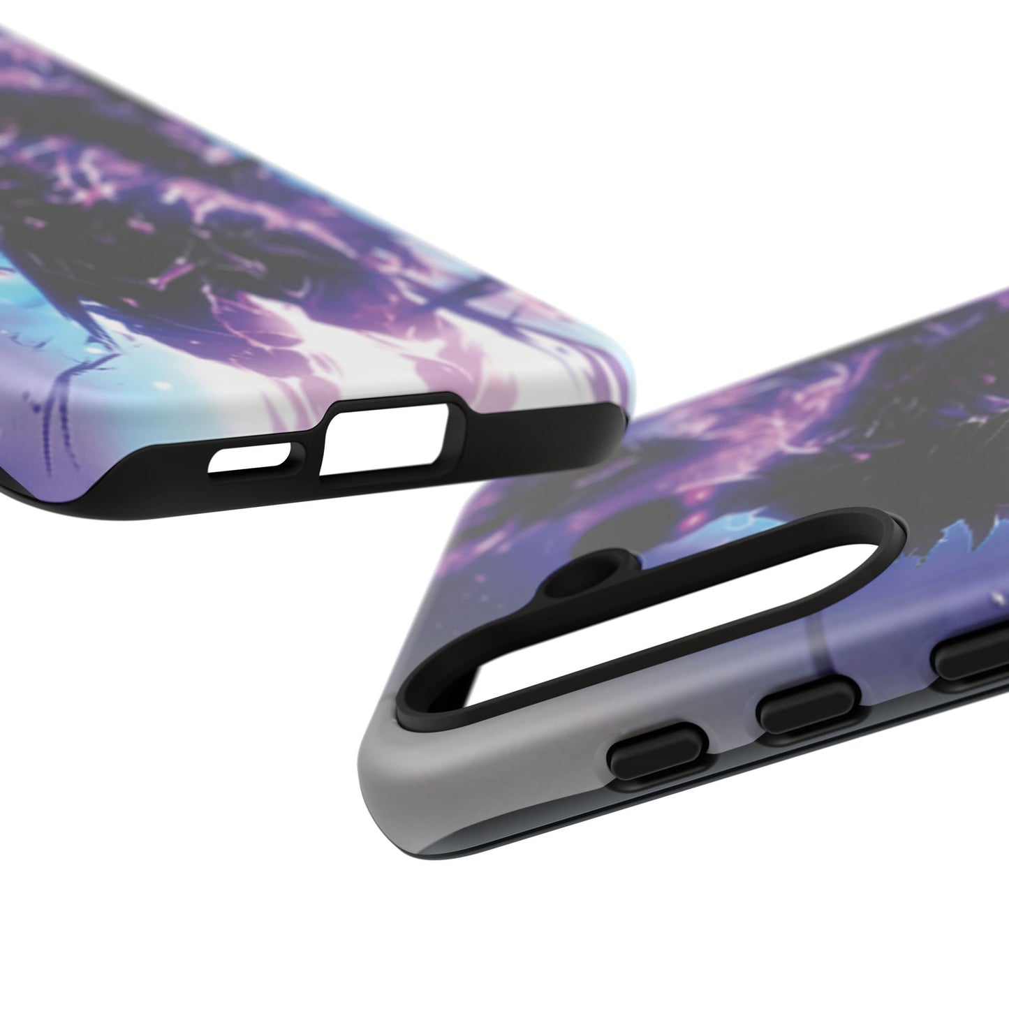 Tough Cases: Dark Fantasy Phone Case with Electric Warrior Design