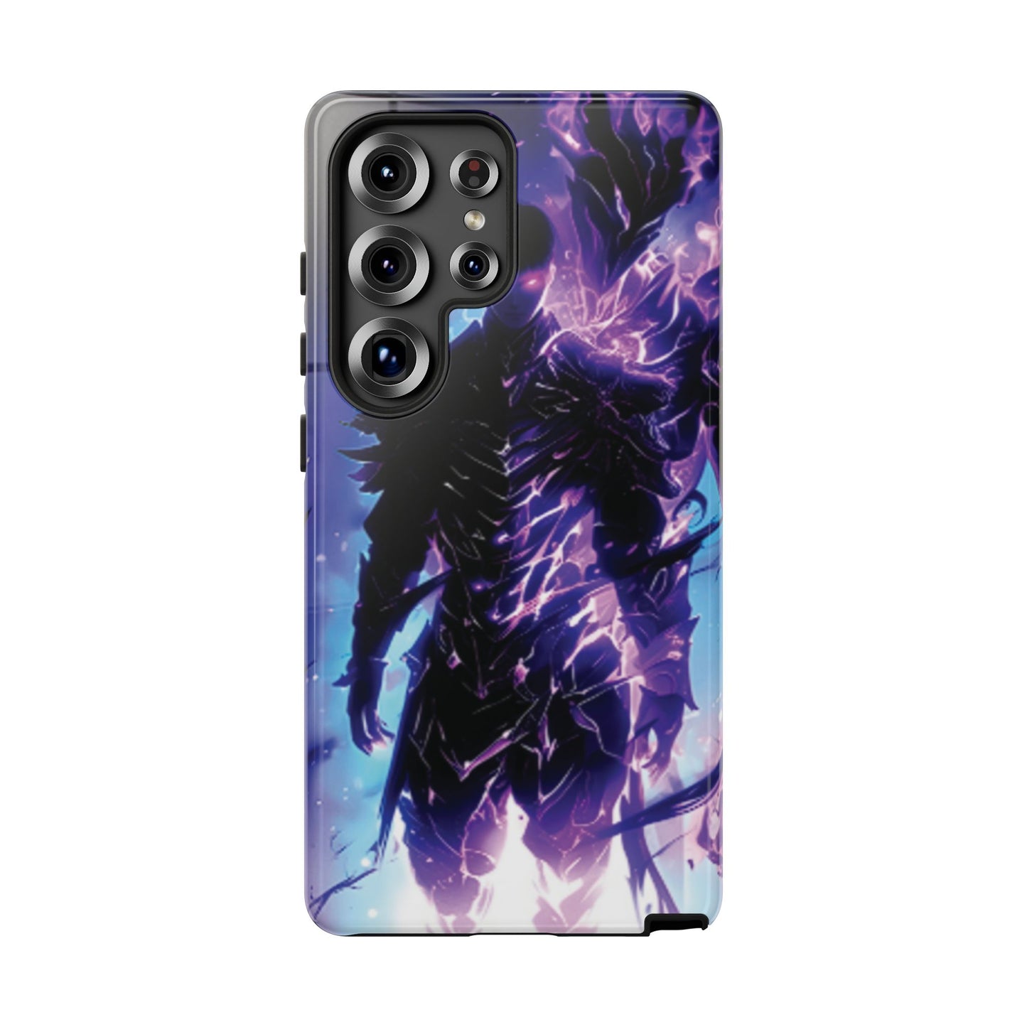 Tough Cases: Dark Fantasy Phone Case with Electric Warrior Design