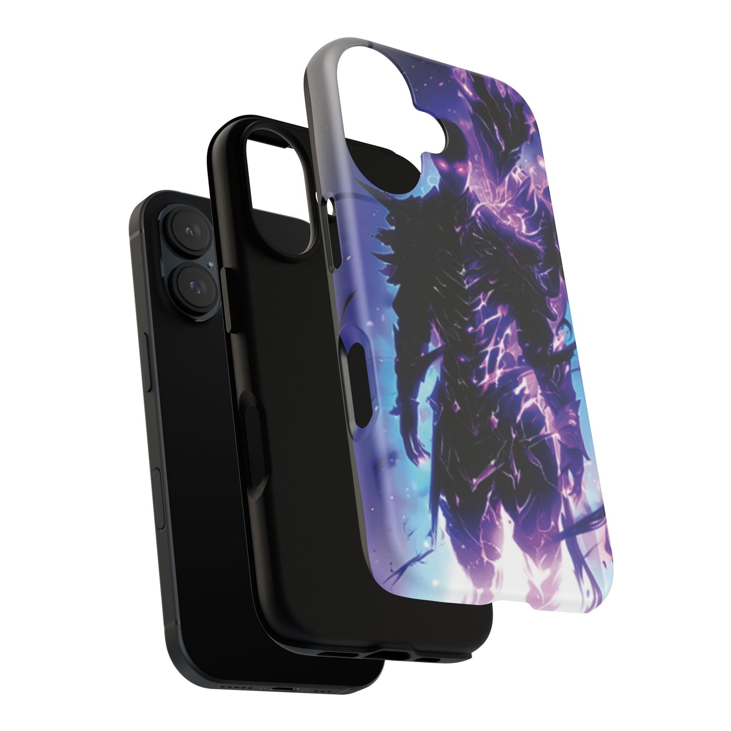 Tough Cases: Dark Fantasy Phone Case with Electric Warrior Design