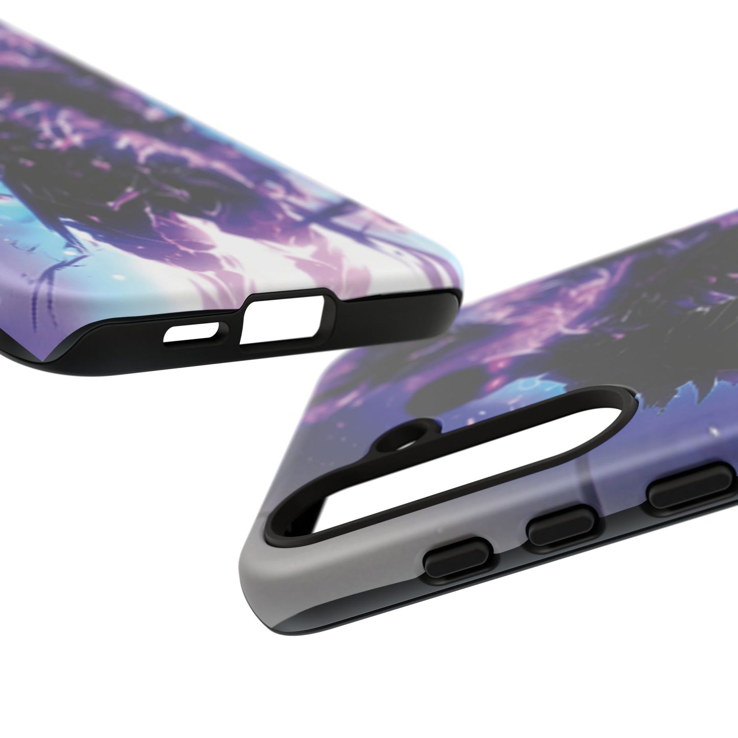Tough Cases: Dark Fantasy Phone Case with Electric Warrior Design
