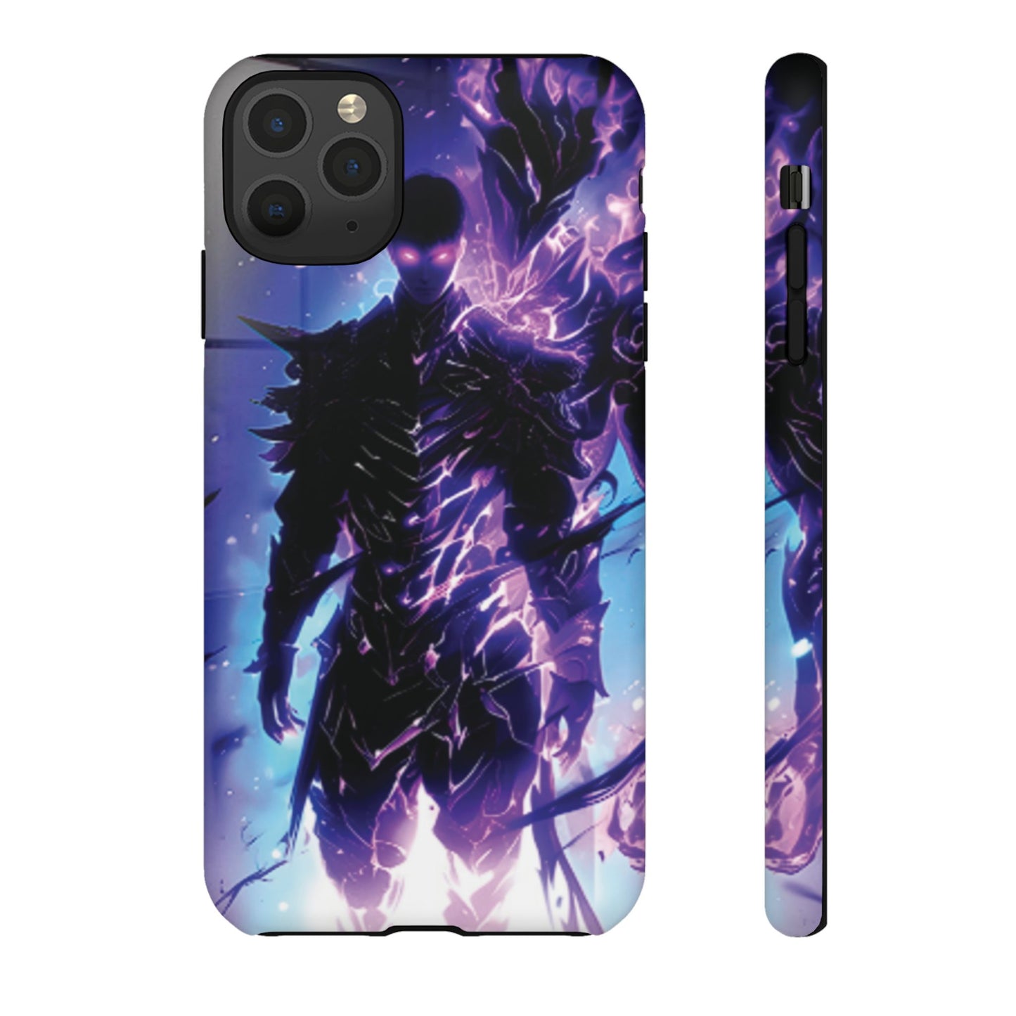 Tough Cases: Dark Fantasy Phone Case with Electric Warrior Design