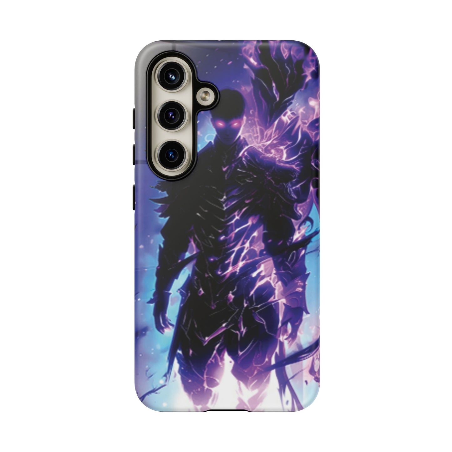 Tough Cases: Dark Fantasy Phone Case with Electric Warrior Design