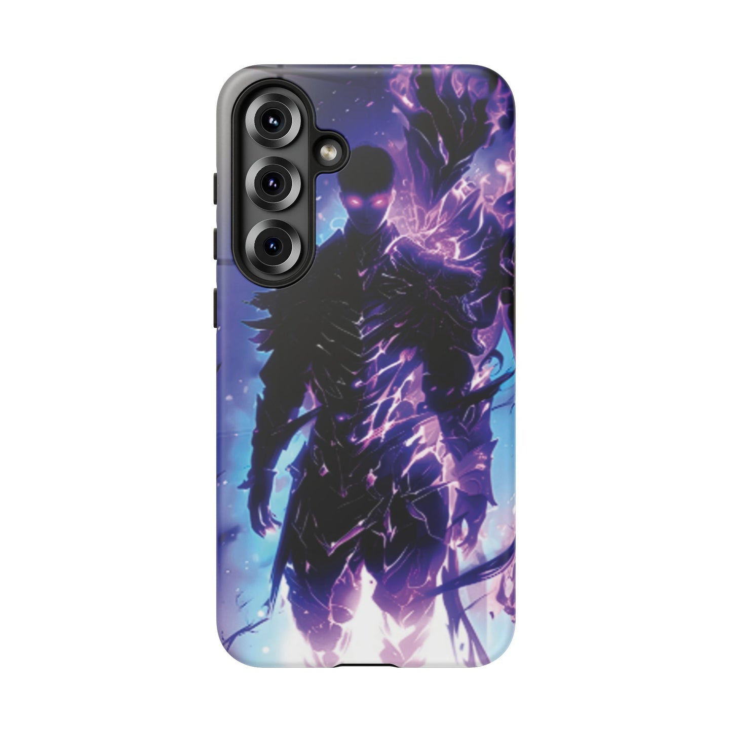 Tough Cases: Dark Fantasy Phone Case with Electric Warrior Design