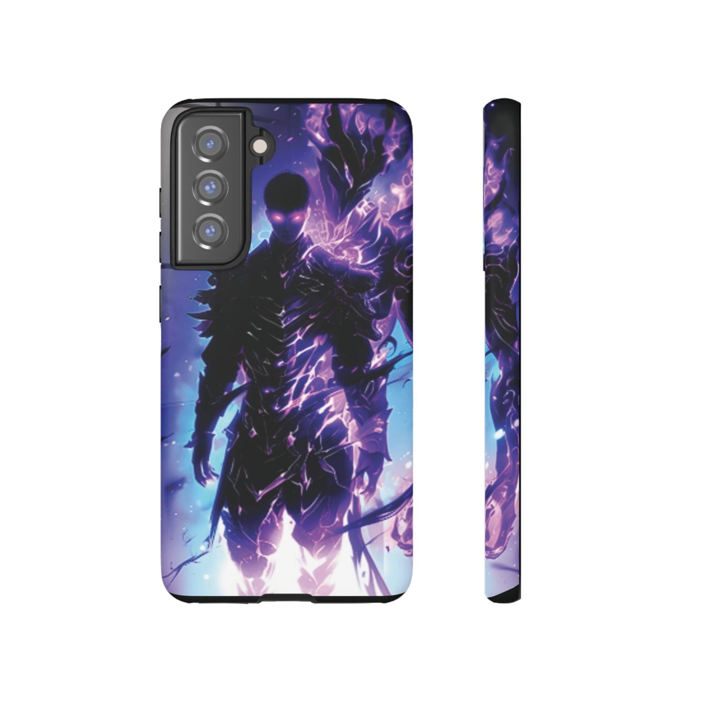 Tough Cases: Dark Fantasy Phone Case with Electric Warrior Design