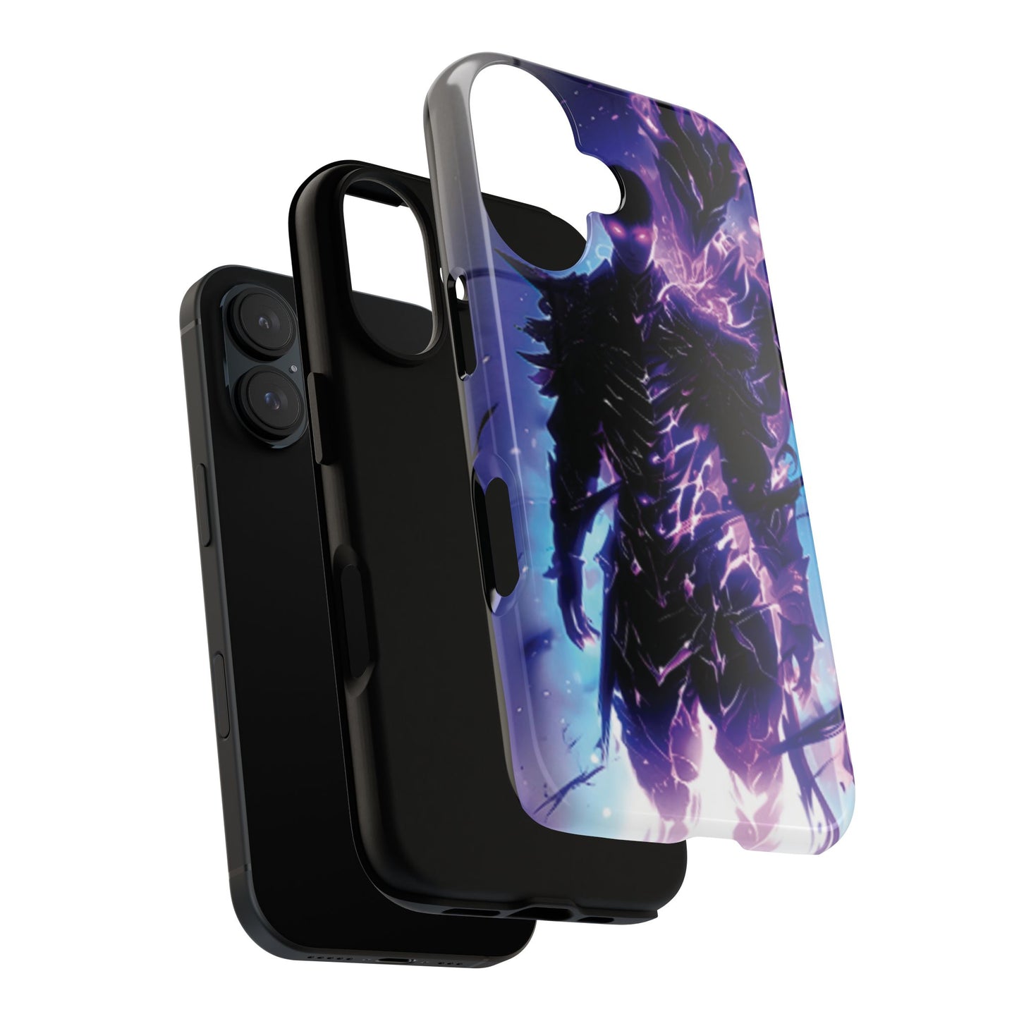 Tough Cases: Dark Fantasy Phone Case with Electric Warrior Design