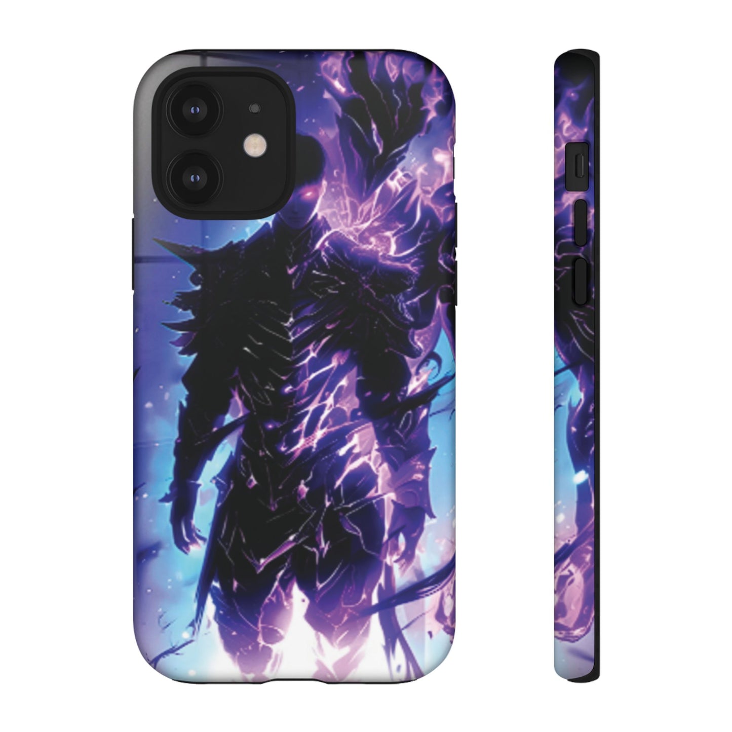 Tough Cases: Dark Fantasy Phone Case with Electric Warrior Design