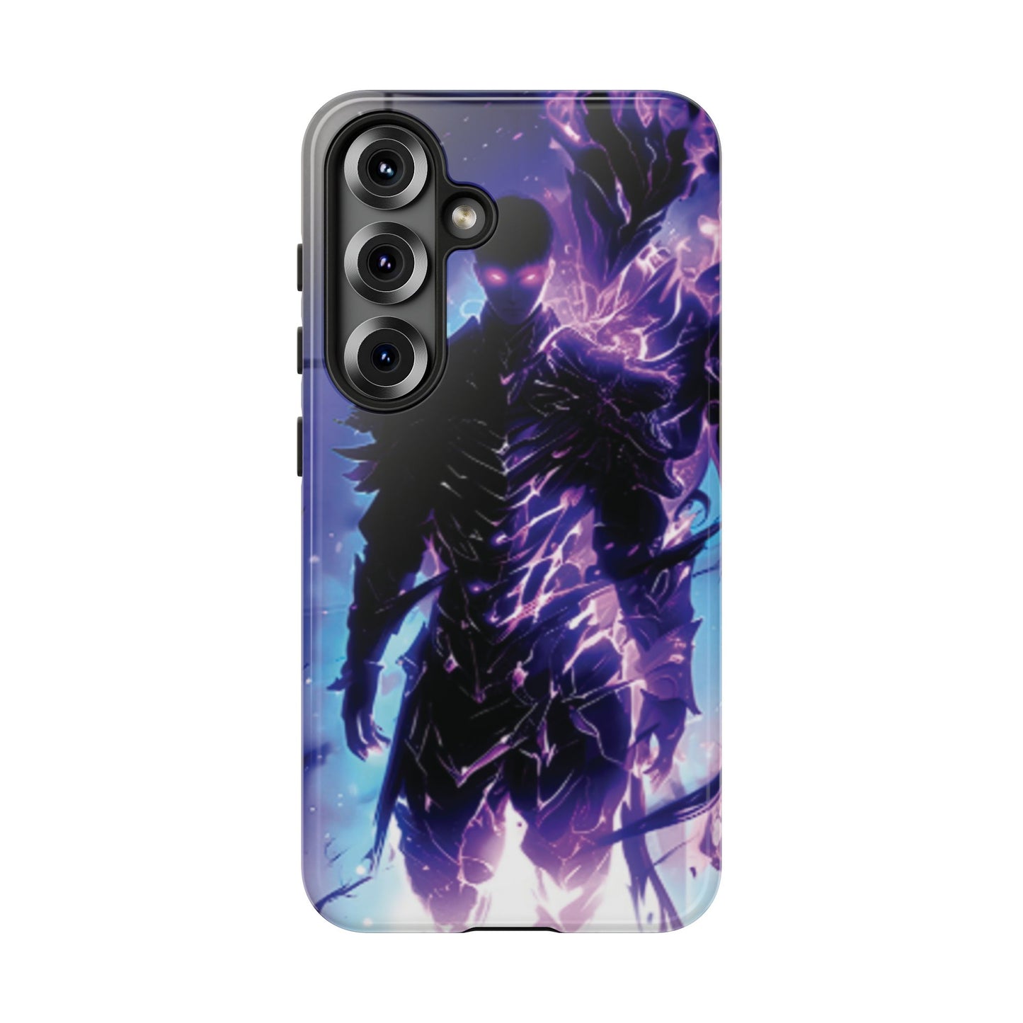 Tough Cases: Dark Fantasy Phone Case with Electric Warrior Design