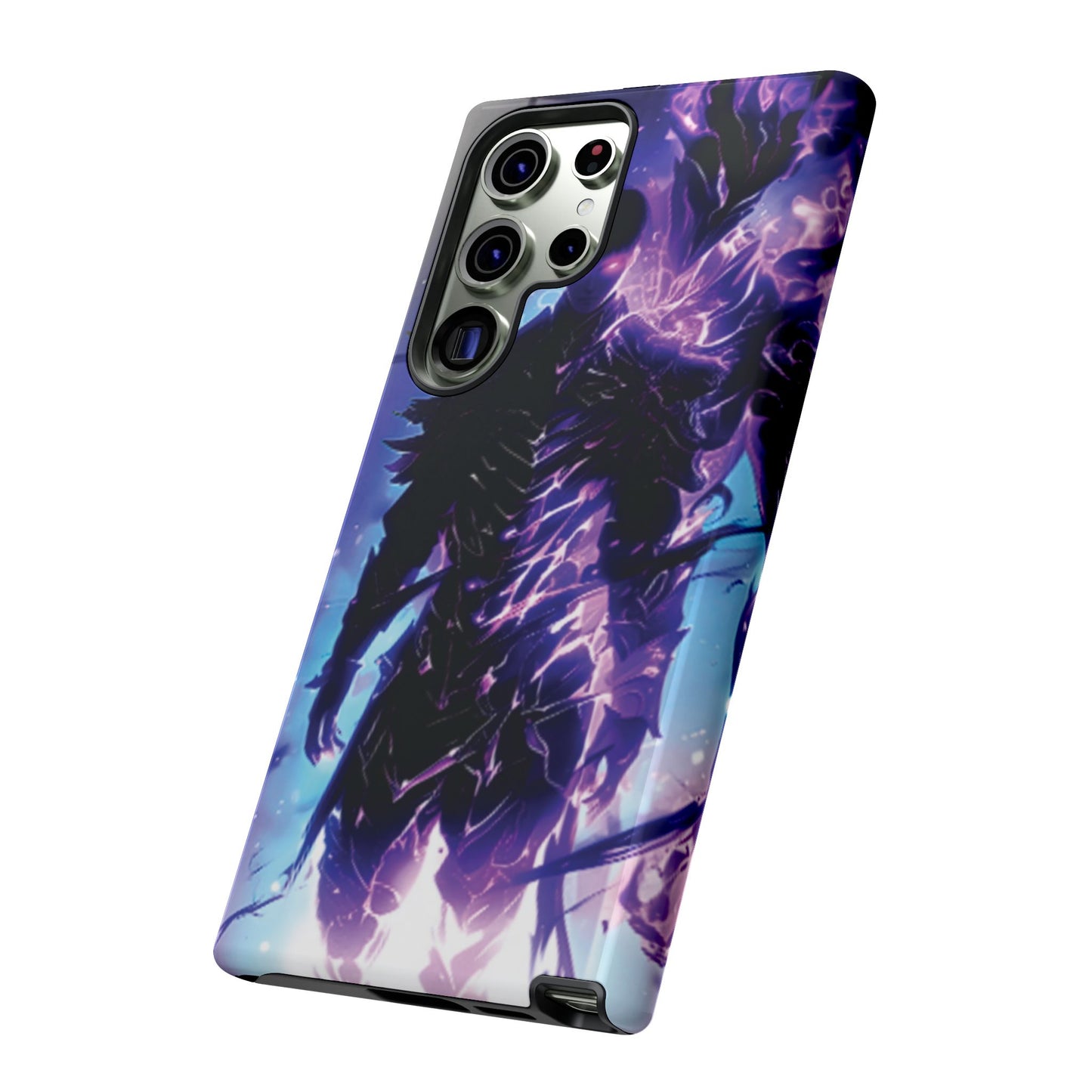 Tough Cases: Dark Fantasy Phone Case with Electric Warrior Design