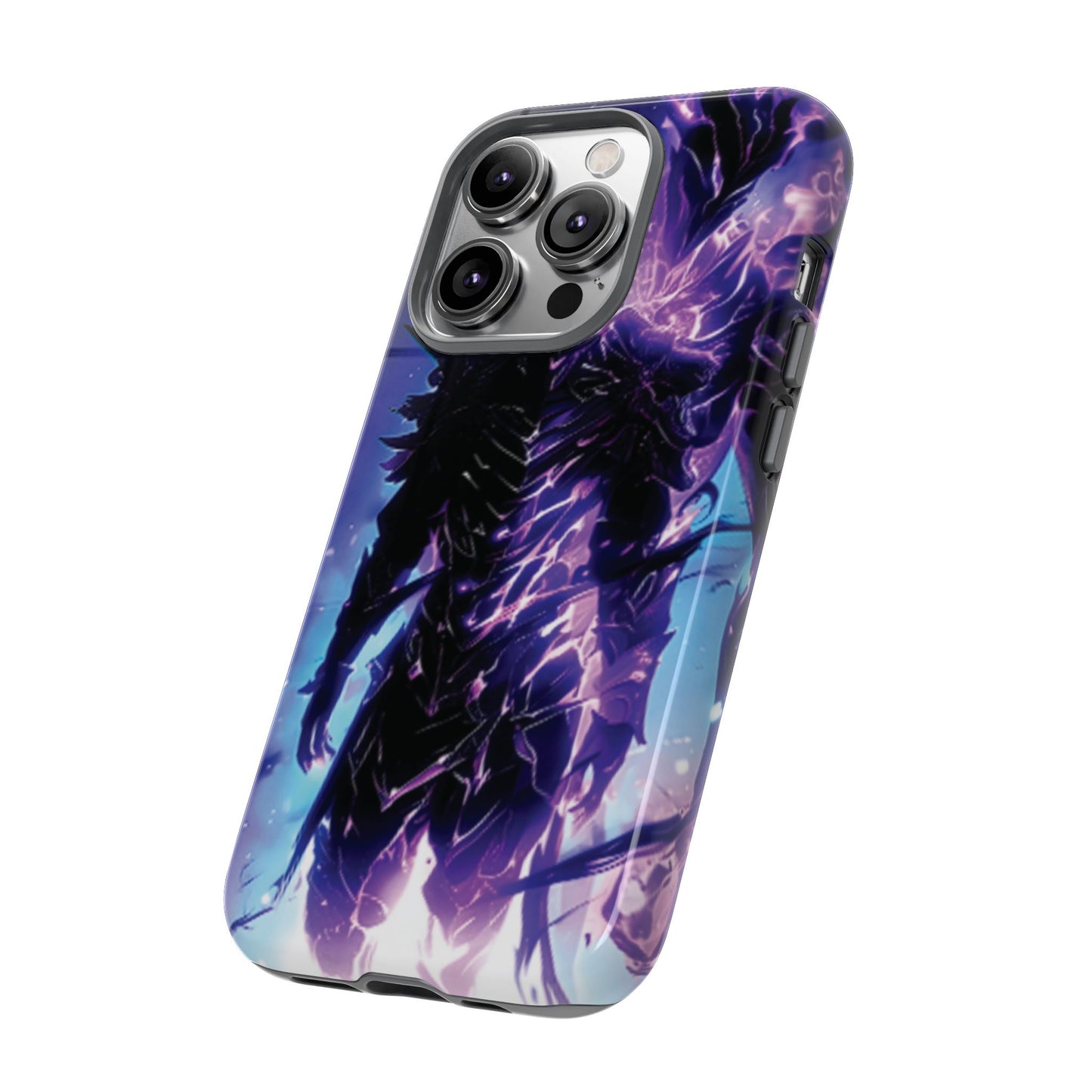 Tough Cases: Dark Fantasy Phone Case with Electric Warrior Design