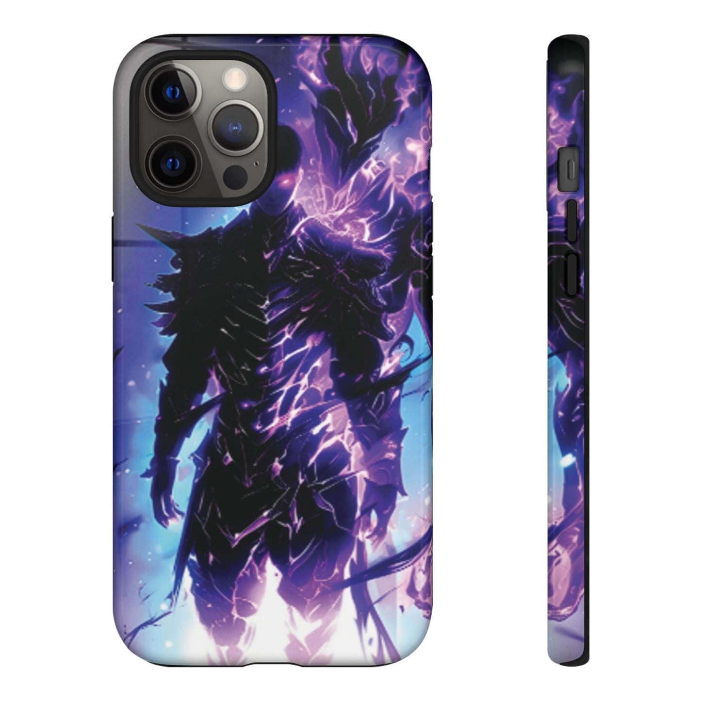 Tough Cases: Dark Fantasy Phone Case with Electric Warrior Design