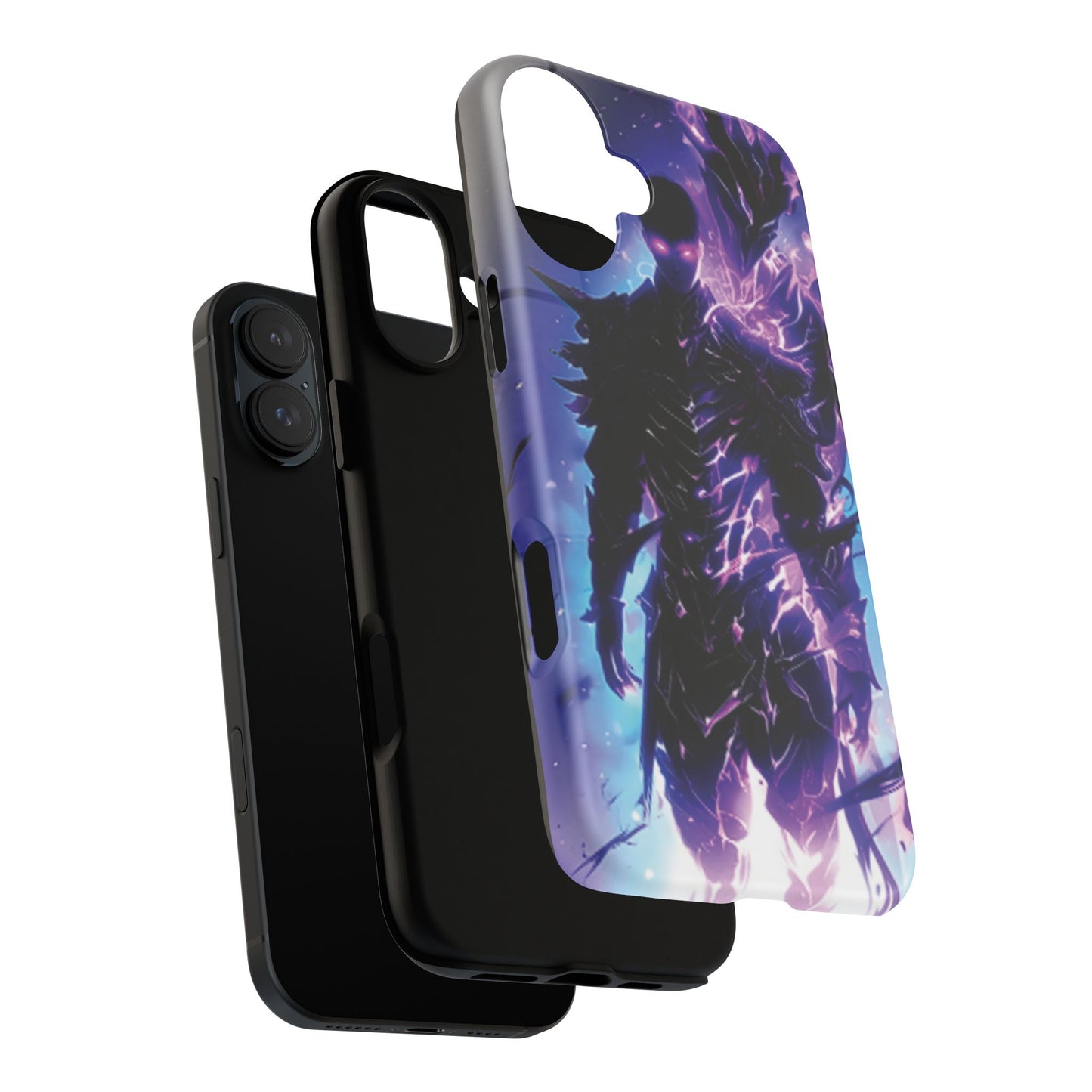 Tough Cases: Dark Fantasy Phone Case with Electric Warrior Design