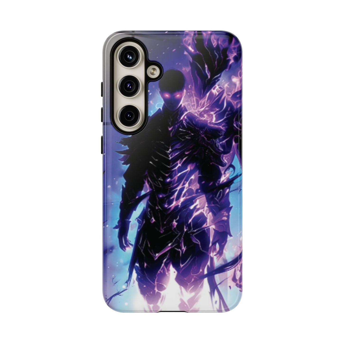 Tough Cases: Dark Fantasy Phone Case with Electric Warrior Design