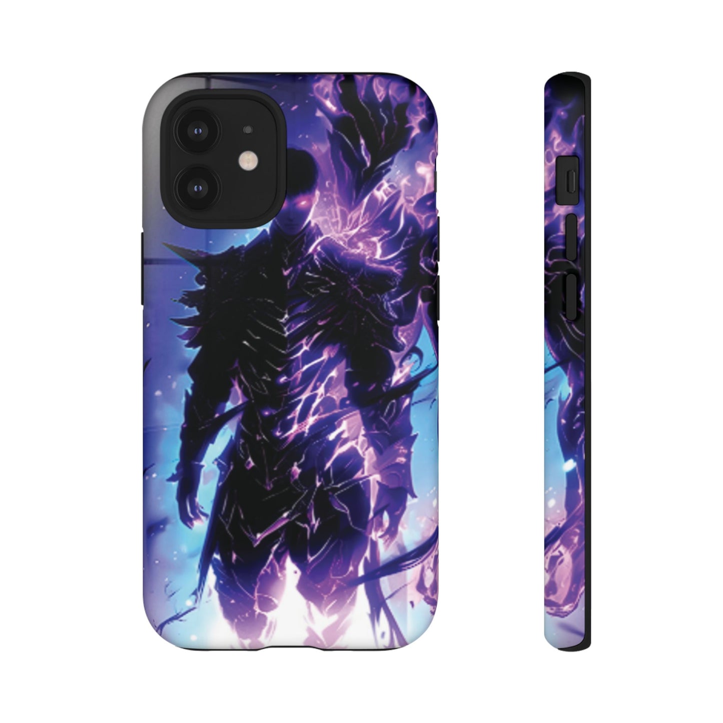 Tough Cases: Dark Fantasy Phone Case with Electric Warrior Design