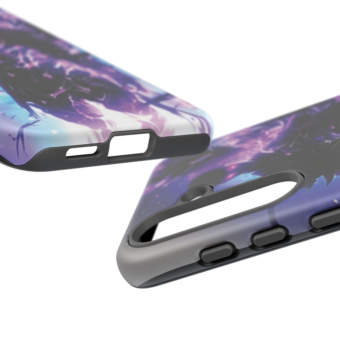 Tough Cases: Dark Fantasy Phone Case with Electric Warrior Design