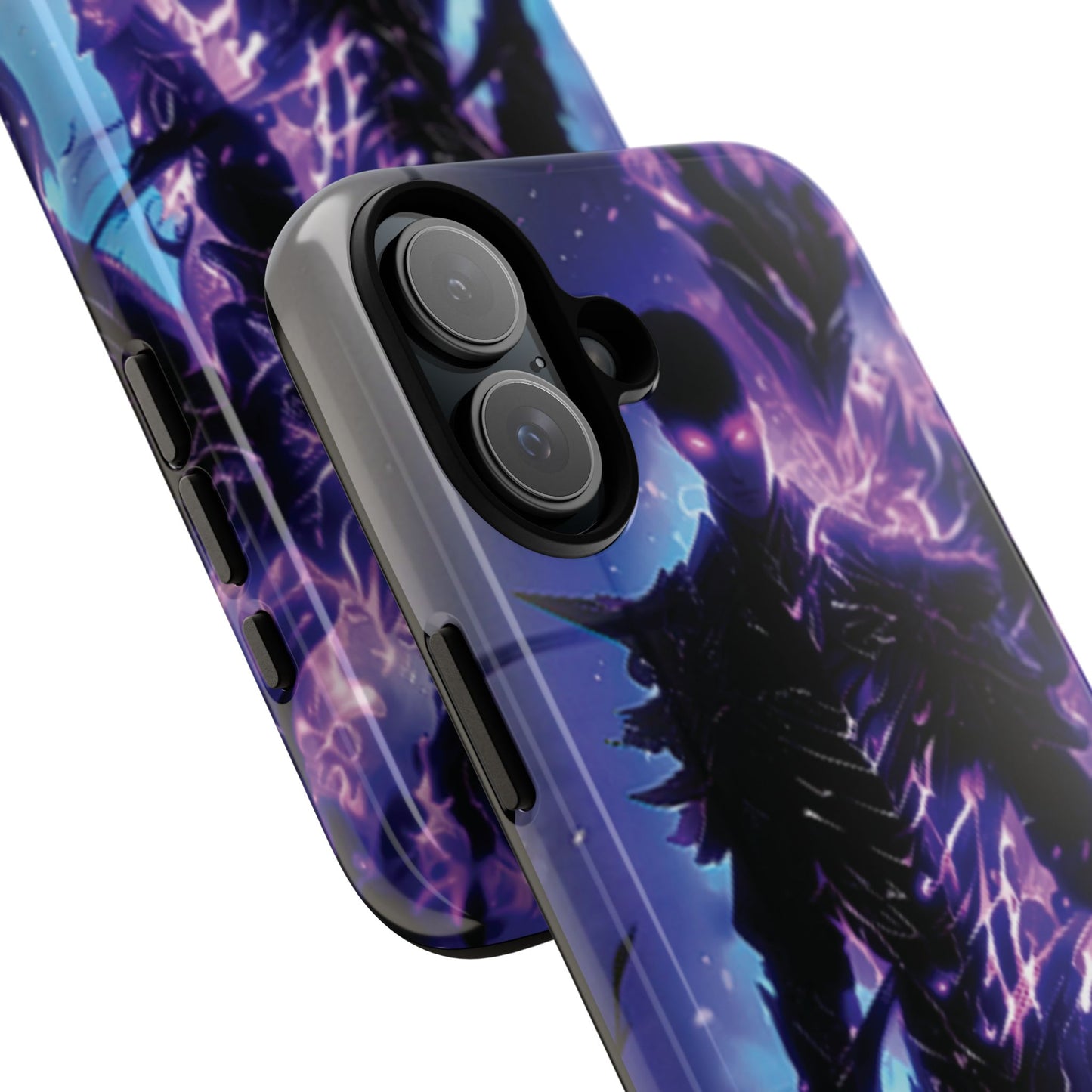 Tough Cases: Dark Fantasy Phone Case with Electric Warrior Design