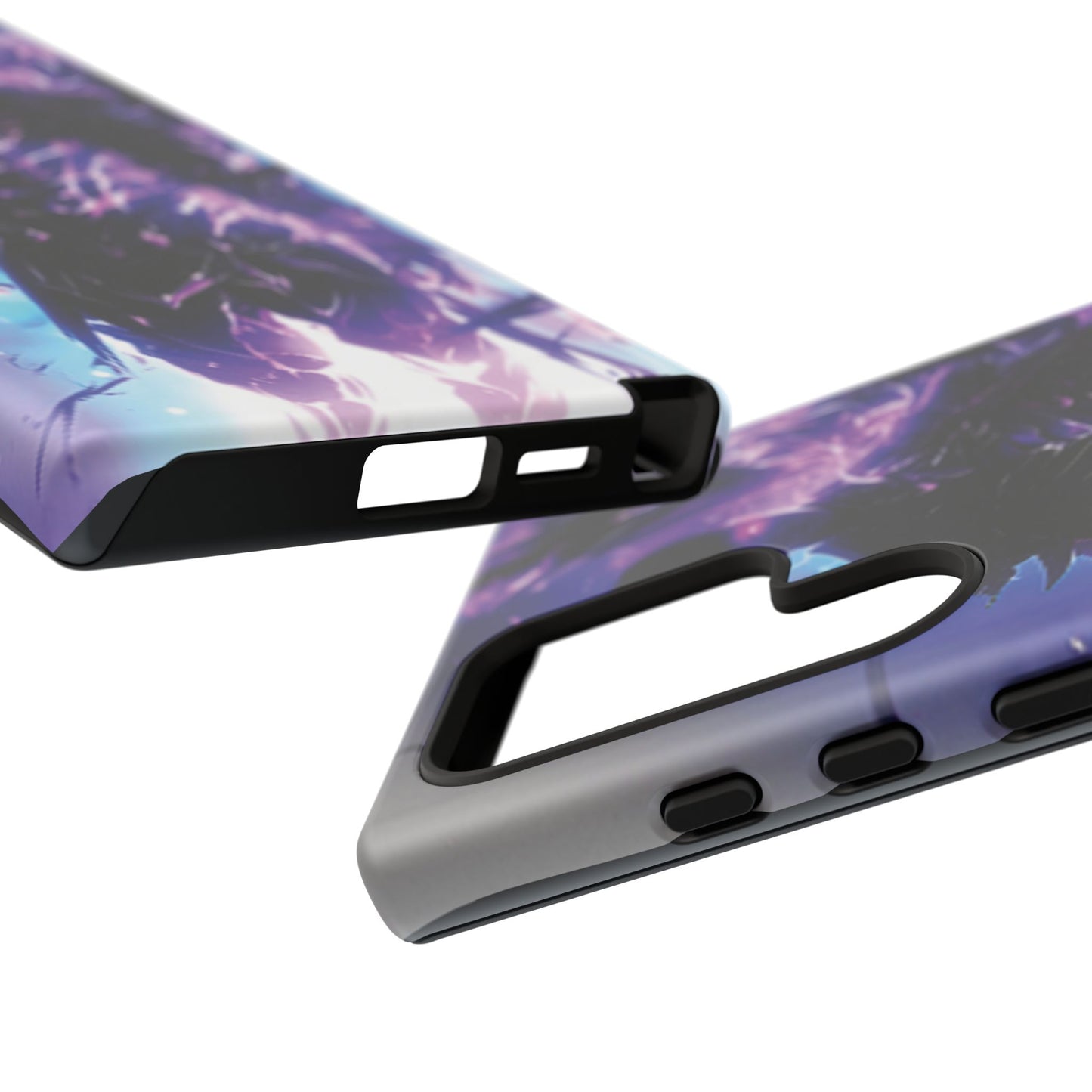 Tough Cases: Dark Fantasy Phone Case with Electric Warrior Design