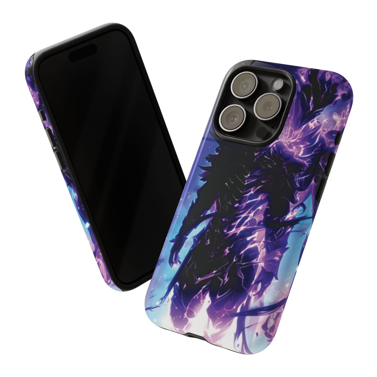 Tough Cases: Dark Fantasy Phone Case with Electric Warrior Design