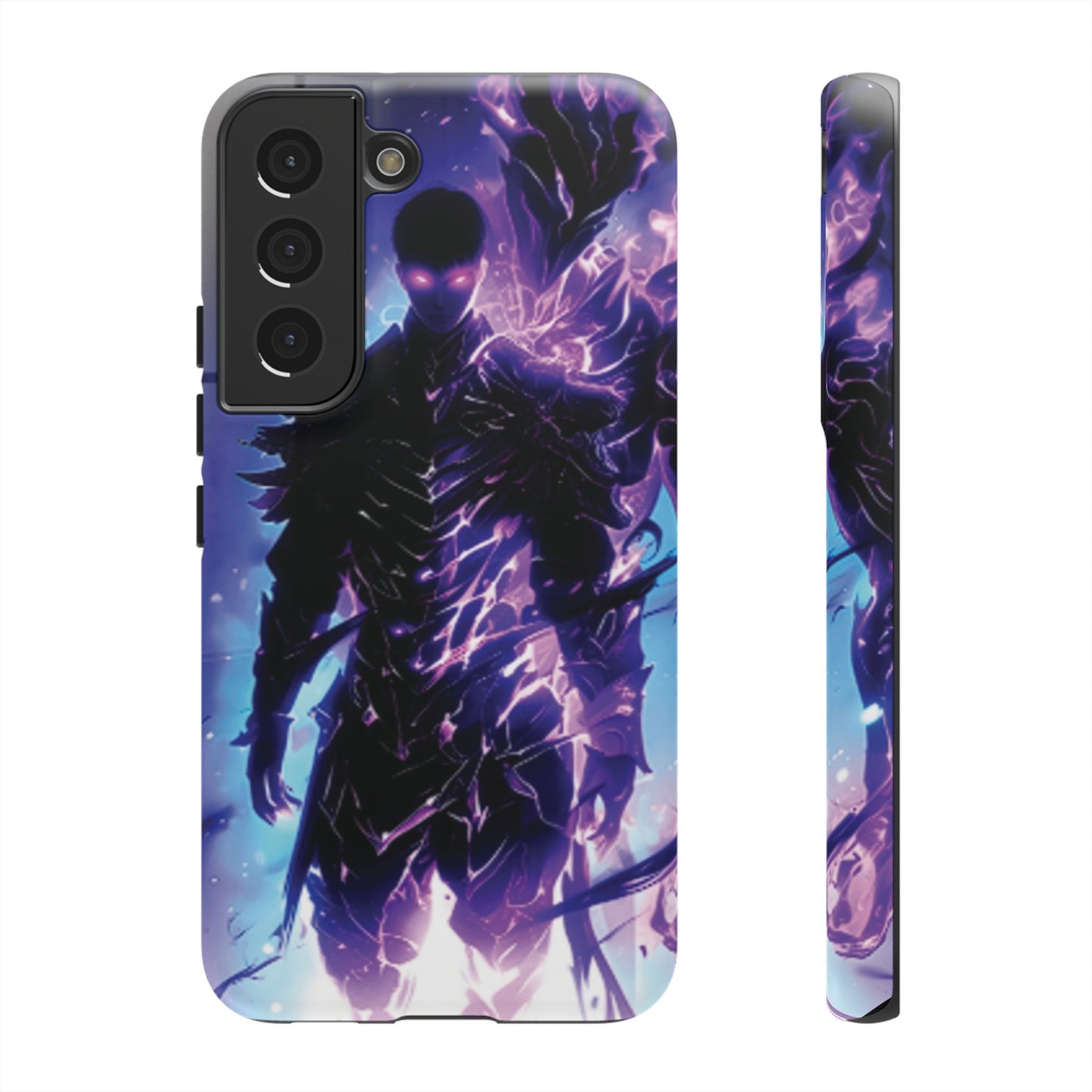 Tough Cases: Dark Fantasy Phone Case with Electric Warrior Design