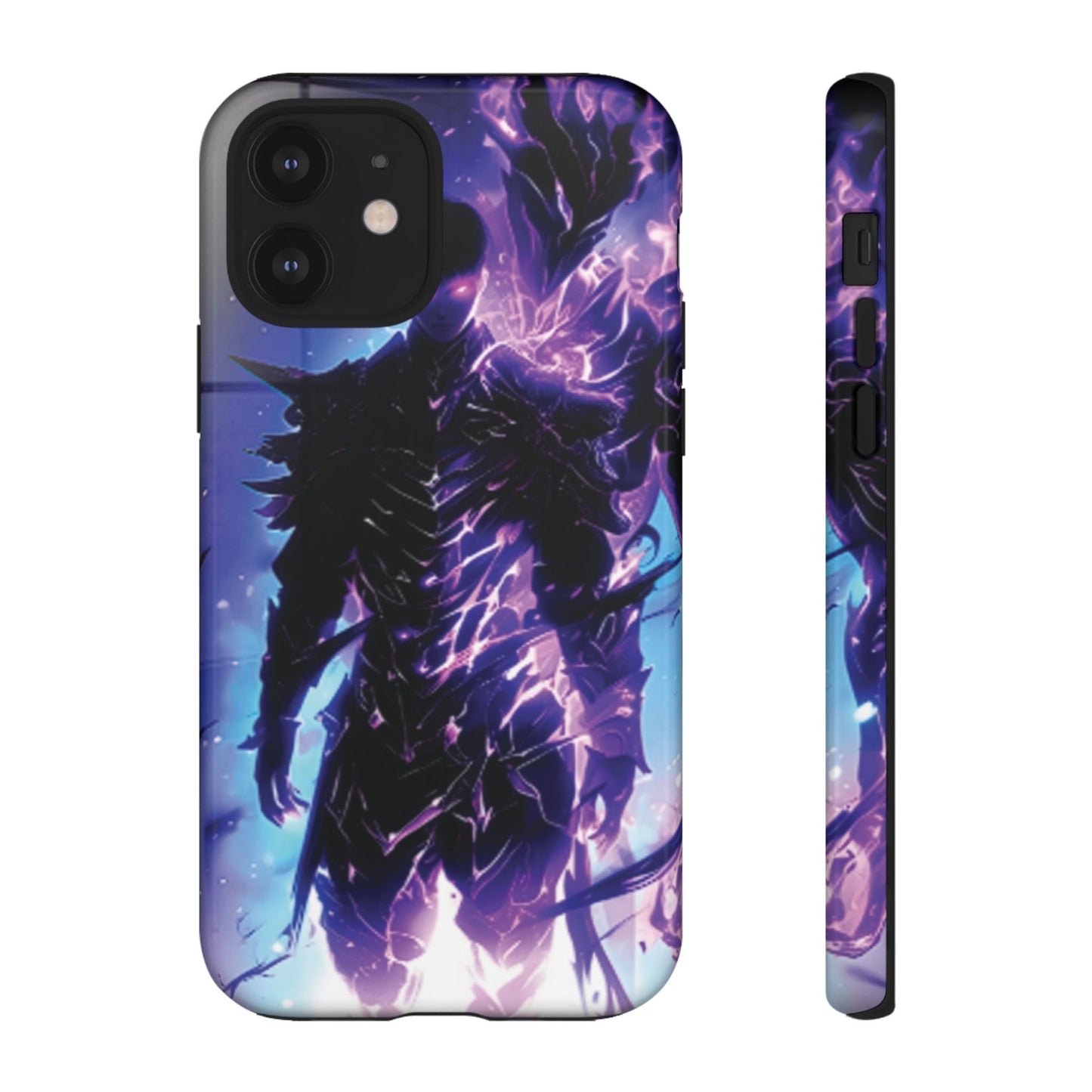 Tough Cases: Dark Fantasy Phone Case with Electric Warrior Design